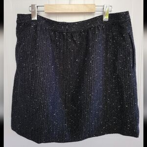LOFT Tweed Shimmer Skirt Black Size 12